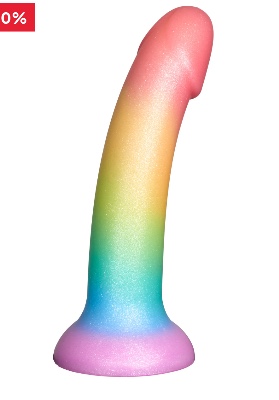 7 Inch Realistic Dildo for Beginners,Rainbow Silicone Sex Toy for Vaginal Anal Play,Adult Clitoris G-spot Prostate Stimulator with Strong Suction Cup for Women Men Hands-Free Masturbation