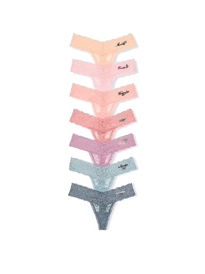 Victoria's Secret Women's Thong Underwear, Panties for Women, Multi Pack (XS-XXL)