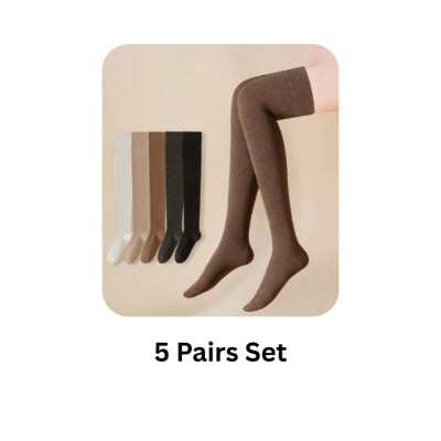 5 Pair, Long, Cozy Socks Set