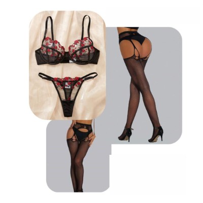 Sheer Black Lingerie Set