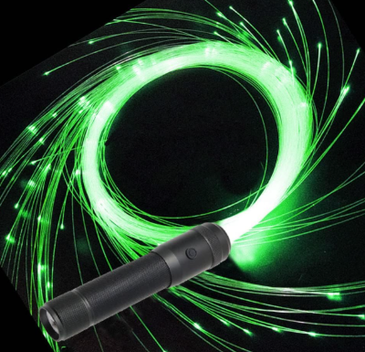  6ft LED Fiber Optic Whip Dance, USB Rechargeable, 7 Colors, 4 Modes, Rainbow Bright Lights Effect, Great for Rave Party, Music Festival, Stage Show, Carnival Activities