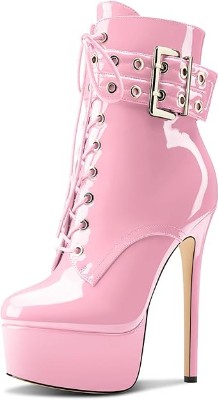 Aachcol Womens Stiletto High Heel Platform Ankle Boots