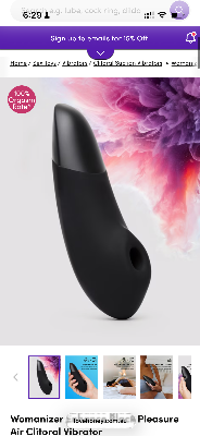 Womanizer Enhance Black Pleasure Air Clitoral Vibrator