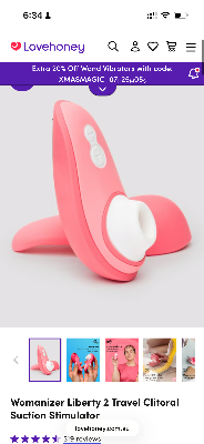 Womanizer Liberty 2 Travel Clitoral Suction Stimulator