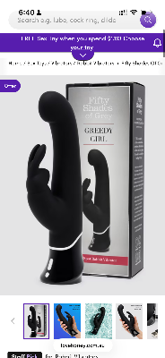 Fifty Shades of Grey Greedy Girl G-Spot Rabbit Vibrator