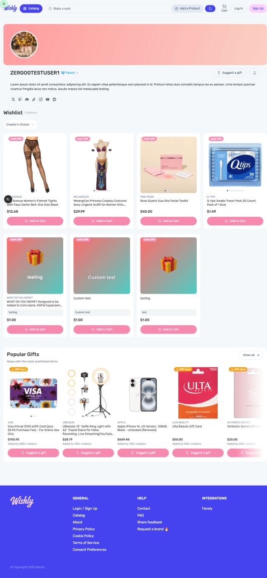 Themed Wishlist Example